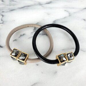 Magnetic Crystal‎ Cube Cuff Bracelet Set